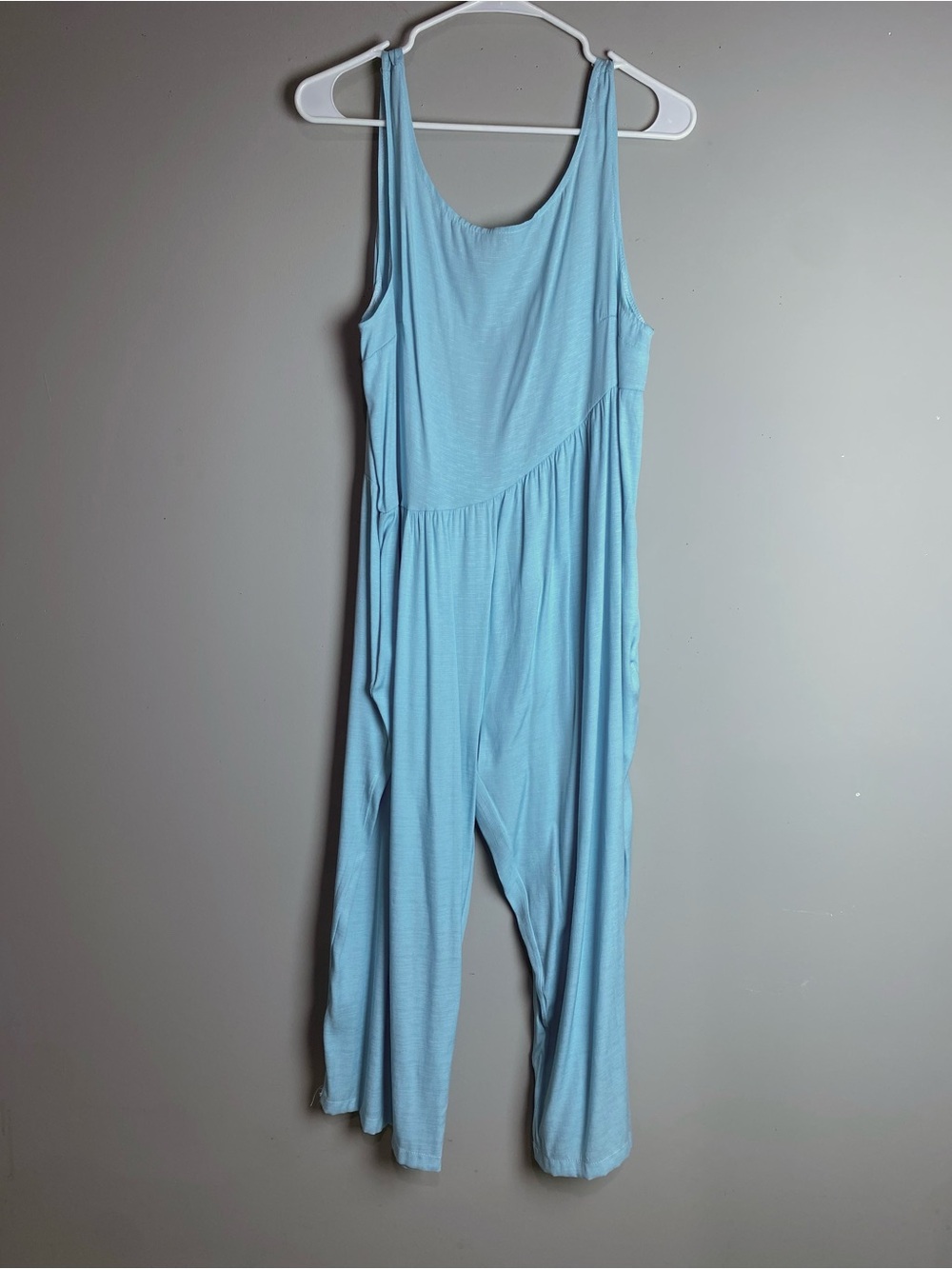 Light Blue Sleeveless Jumpsuit for Women